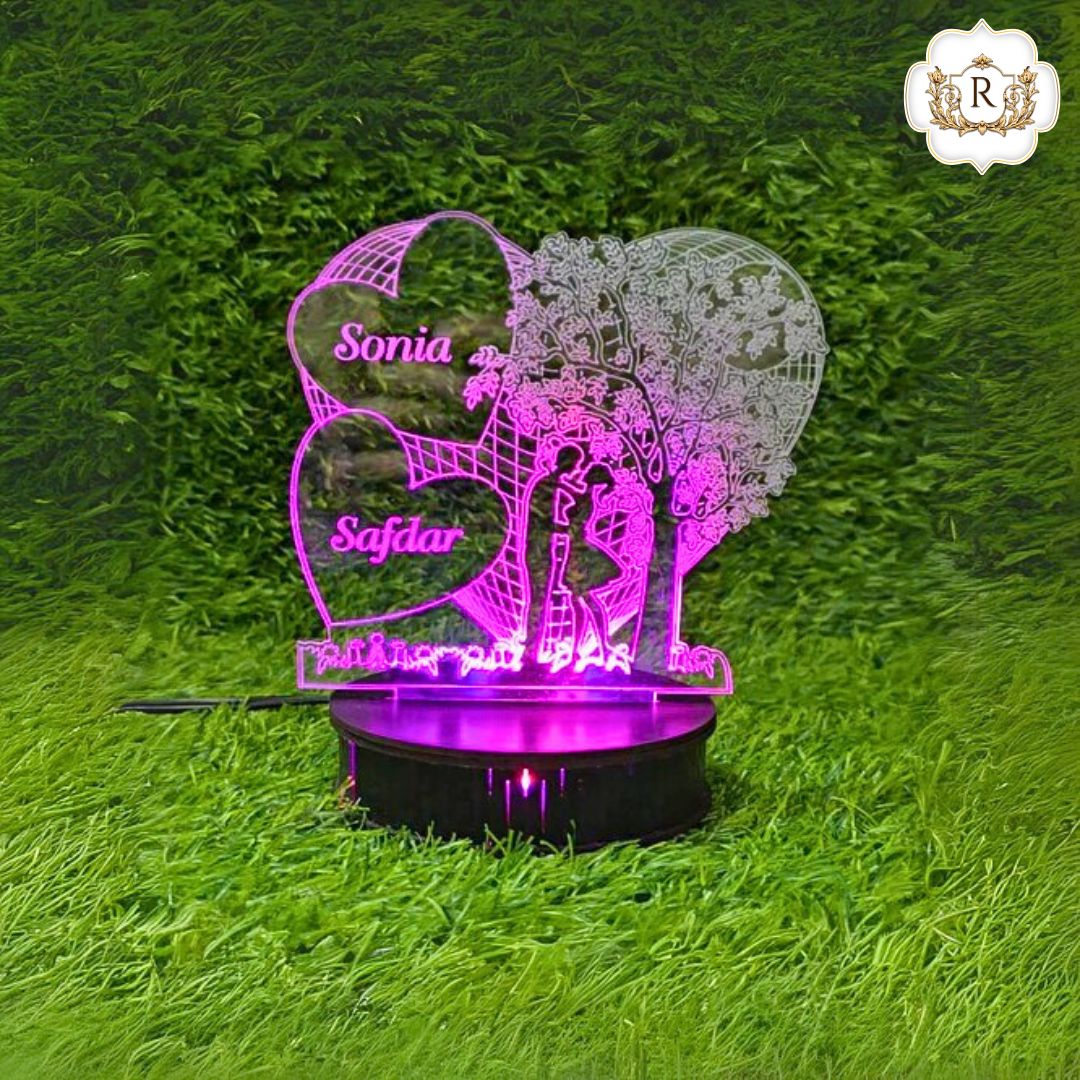 3D Tree Heart Customised Illusion Lamp