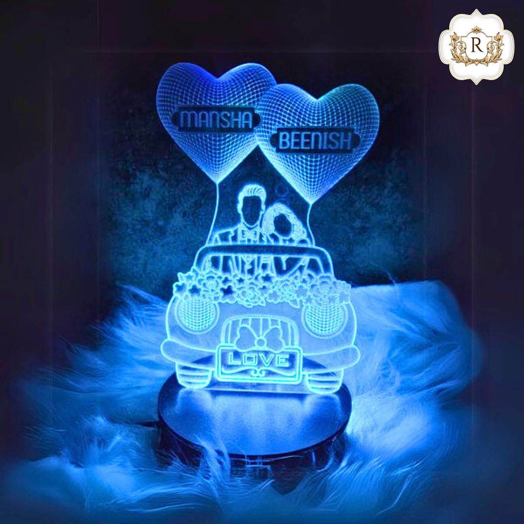 033 -Couple In Car Customised Illusion Lamp