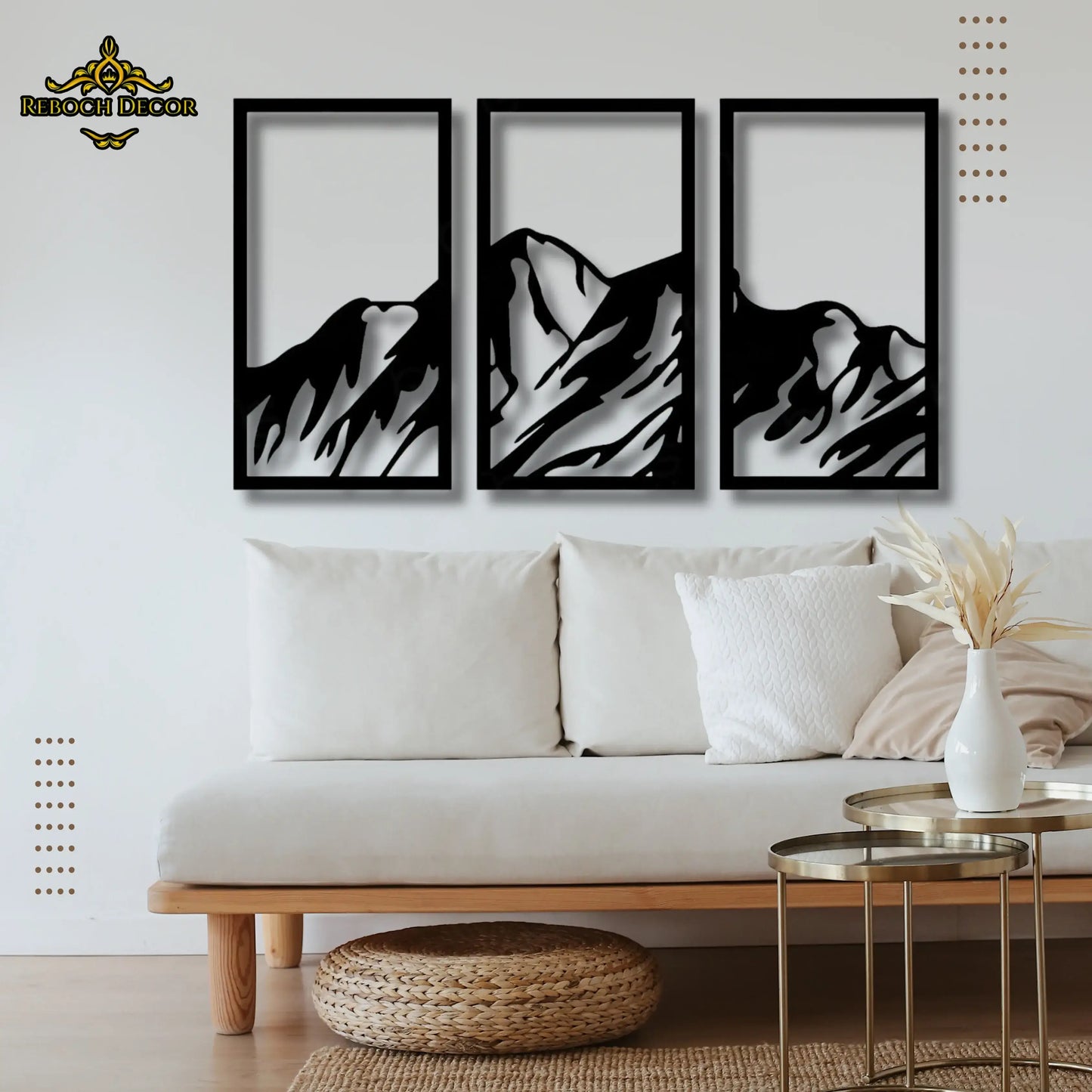 3D Mountain Wooden Wall Decor - REBOCH DECOR