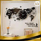 World Map Wooden Wall Clock