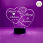 2 Hearts Customised Illusion Lamp