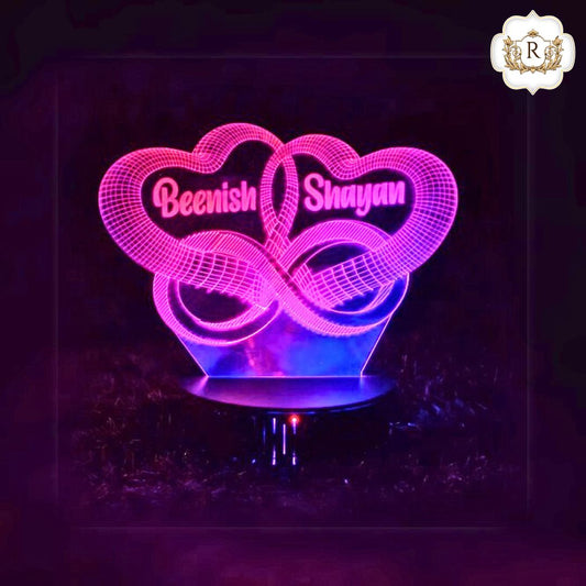 Infinity Heart Customised Illusion Lamp