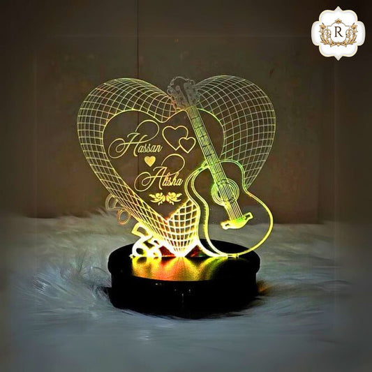 Guitar Shaped Customized Illusion Lamp