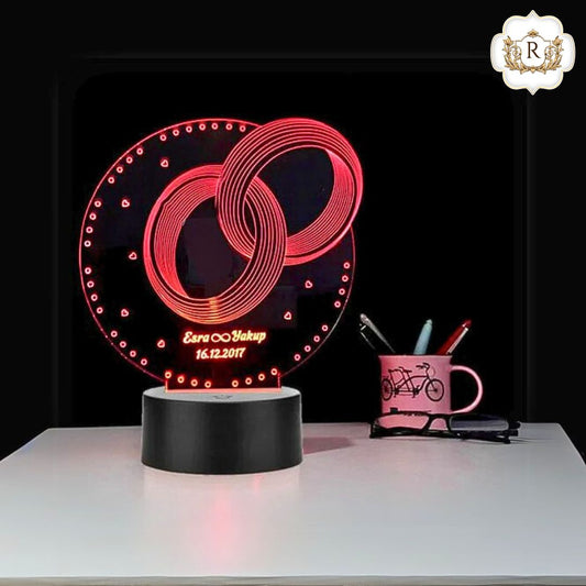 3D   Ring Round Customised Illusion Lamp