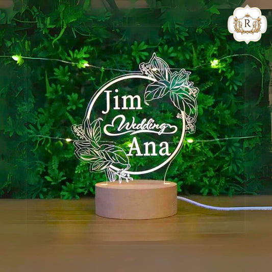 3D Round Leaves Customised  illusion plate