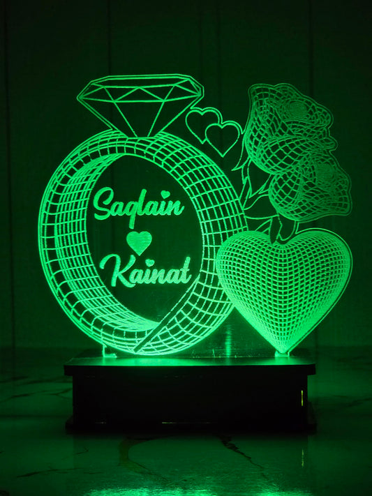 Flower Heart Customised Lamp