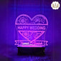 Happy Wedding Customised  illusion Lamp