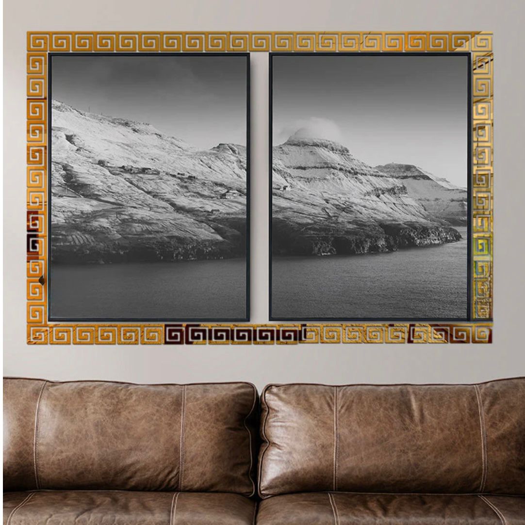 Border Greek Mirror Wall Sticker