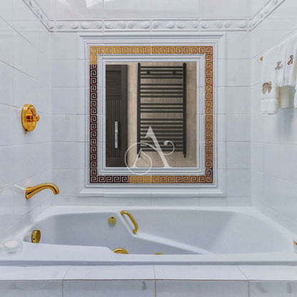 Border Greek Mirror Wall Sticker