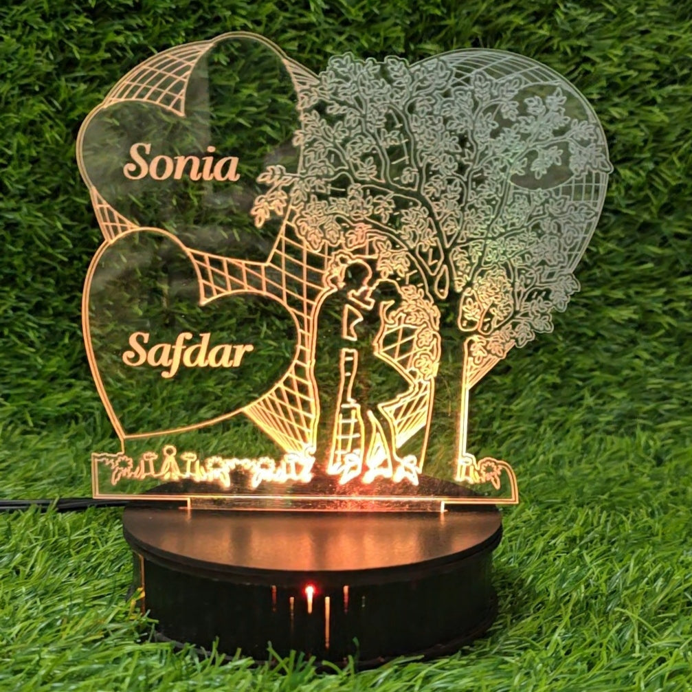 3D Tree Heart Customised Illusion Lamp - REBOCH DECOR