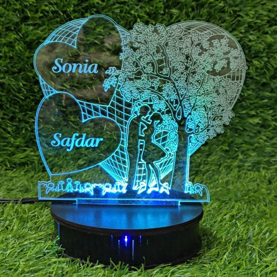 3D Tree Heart Customised Illusion Lamp - REBOCH DECOR