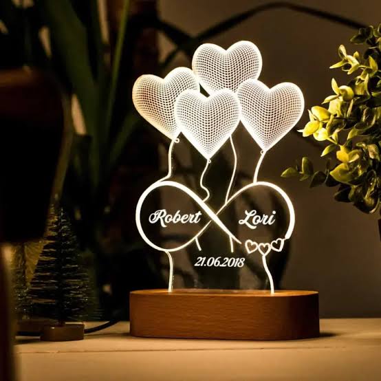 4 Hearts  Customised Lamp - REBOCH DECOR