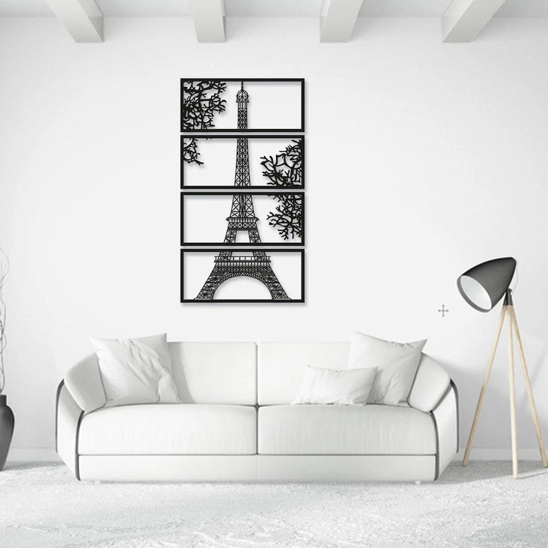 Eiffel Tower Design Wooden Wall Art - REBOCH DECOR
