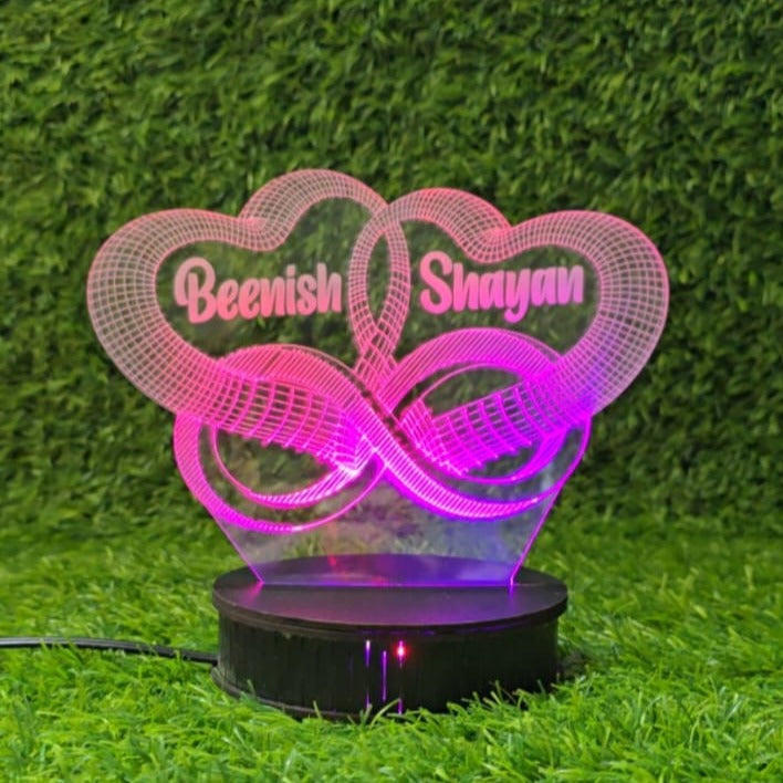 Infinity Heart Customised Illusion Lamp - REBOCH DECOR
