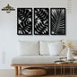 Set Of 3 Unique Leaves Wooden Wall Decor - REBOCH DECOR