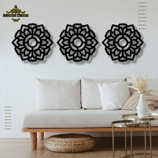 3D Mandala Flowers Wooden Wall Decor - REBOCH DECOR