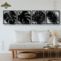 Set Of 4 Wooden Leaves Wall Decor - REBOCH DECOR