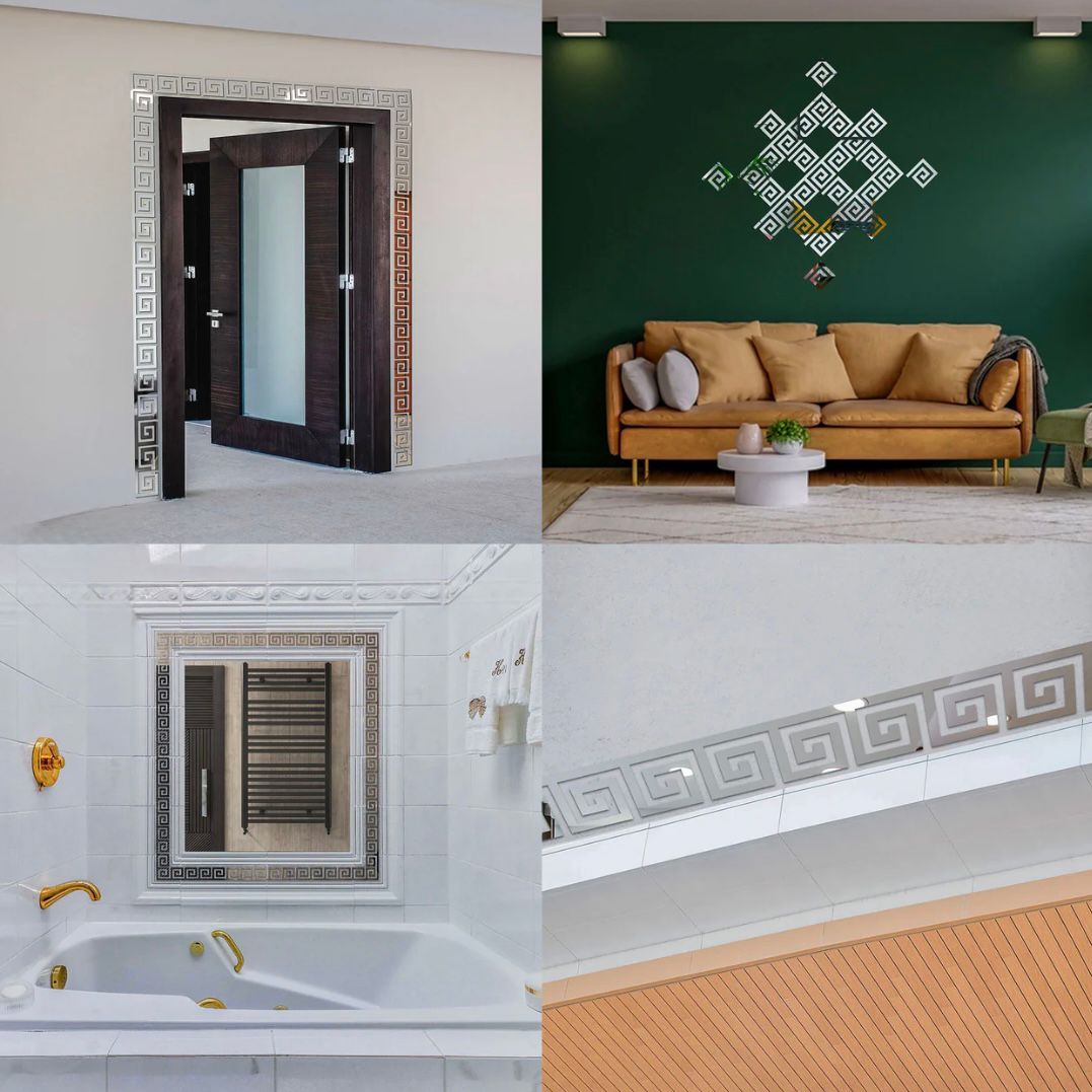 Border Greek Mirror Wall Sticker